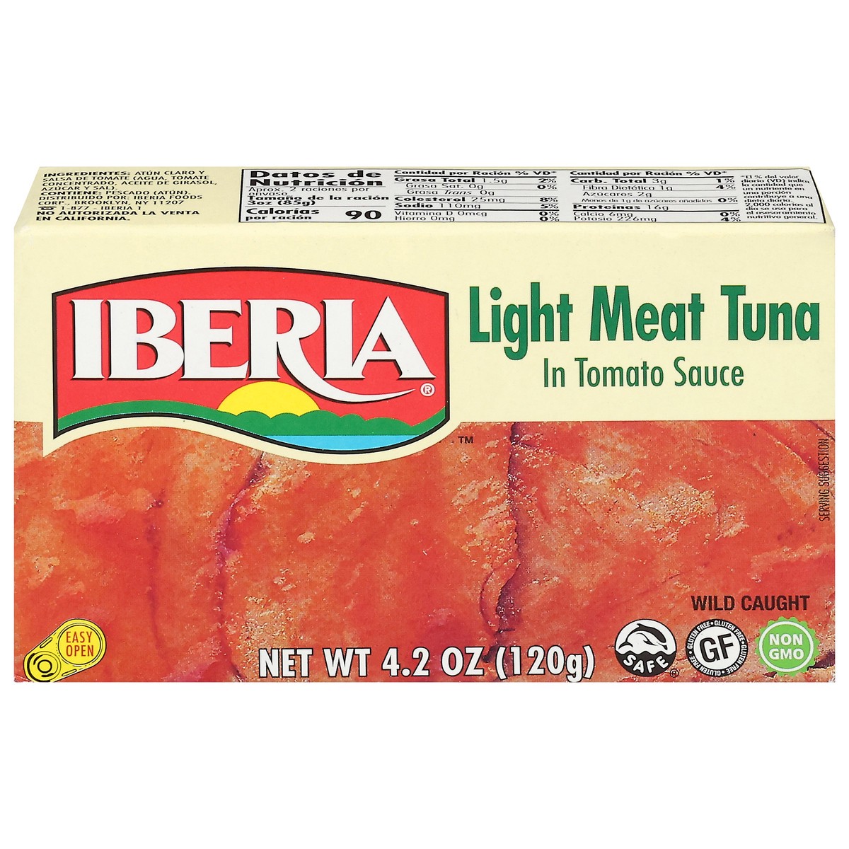 slide 1 of 14, Iberia Light Tuna In Tomato Sauce, 4 oz