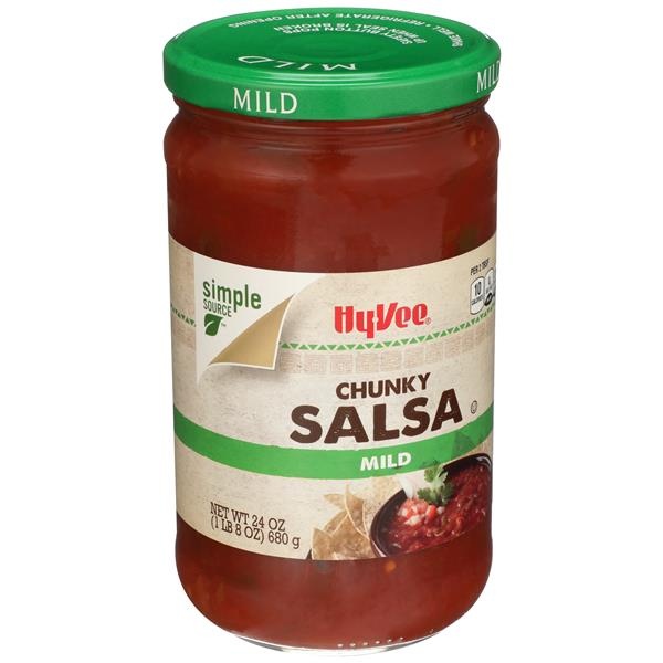 slide 1 of 1, Hy-vee Mild Chunky Salsa, 24 oz