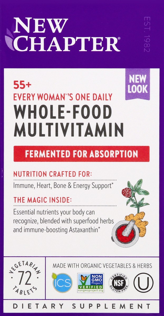 slide 9 of 13, New Chapter One Daily Every Woman's Multivitamin 55+, 72 ct