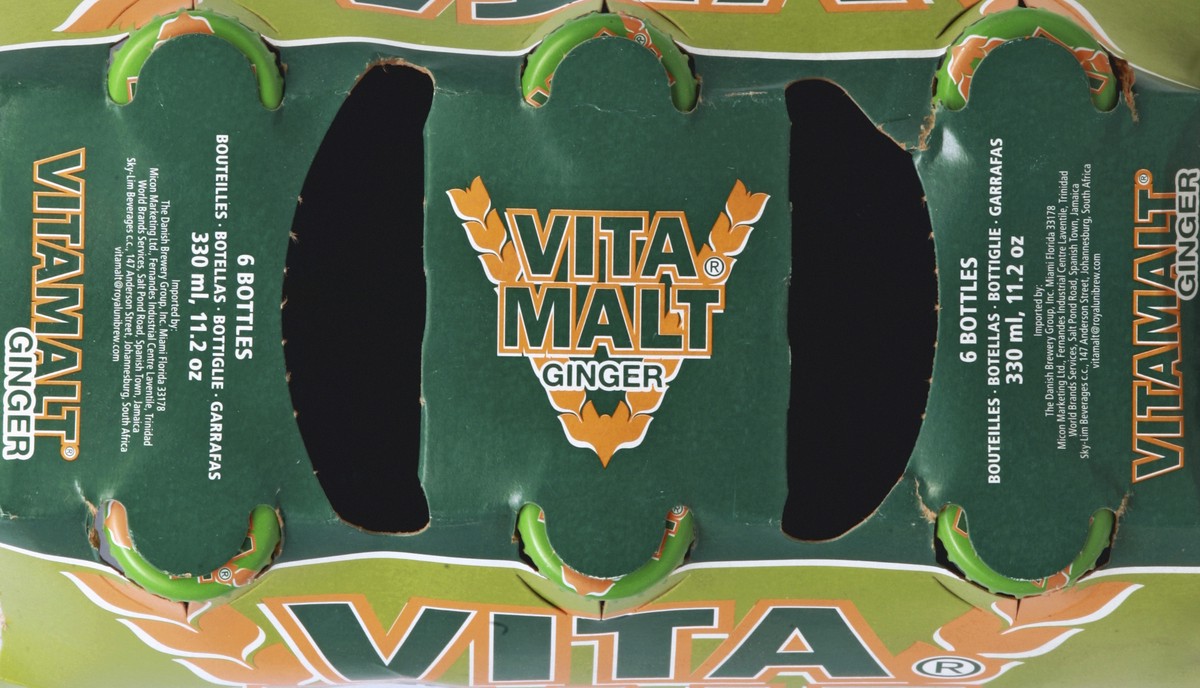 slide 4 of 6, Vita Malt Malt Beverage, Non-Alcoholic, Ginger - 6 ct, 6 ct