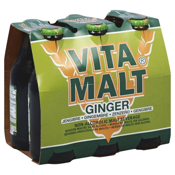 slide 1 of 6, Vita Malt Malt Beverage, Non-Alcoholic, Ginger - 6 ct, 6 ct