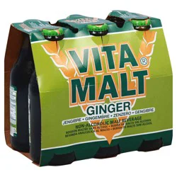 Vita Malt Malt Beverage, Non-Alcoholic, Ginger - 6 ct