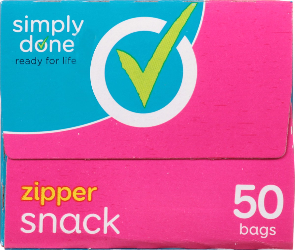 slide 7 of 9, Simply Done Zipper Snack Bags 50 ea, 50 ct