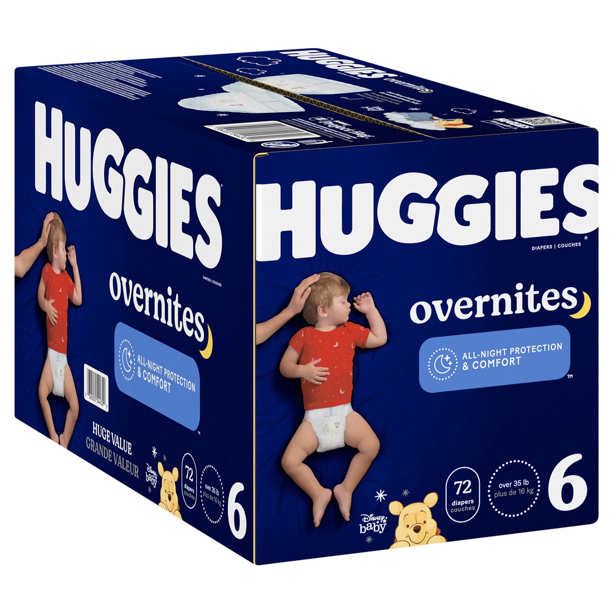 slide 4 of 9, Huggies Overnites Nighttime Baby Diapers, Size 6, 72ct, 72 ct