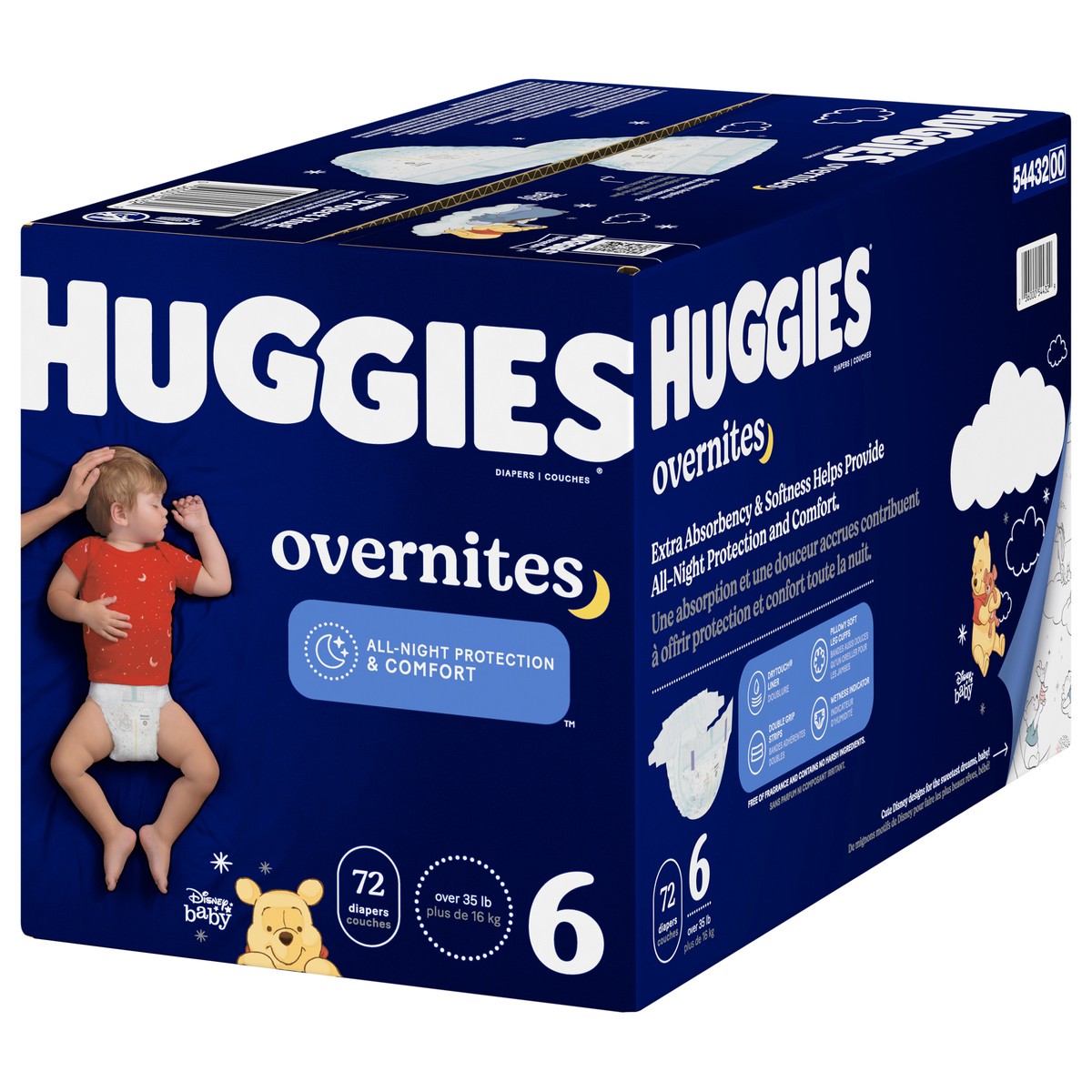 slide 3 of 9, Huggies Overnites Nighttime Baby Diapers, Size 6, 72ct, 72 ct