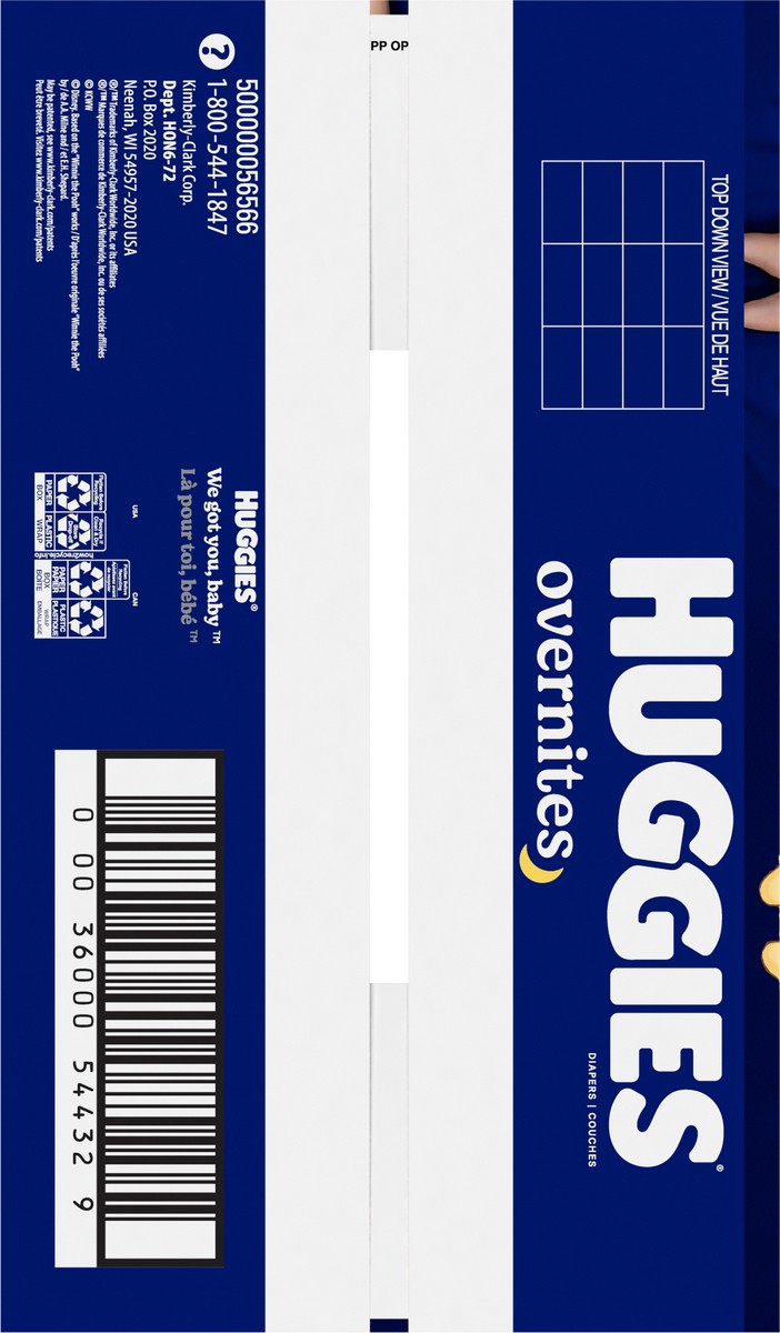 slide 8 of 9, Huggies Overnites Nighttime Baby Diapers, Size 6, 72ct, 72 ct