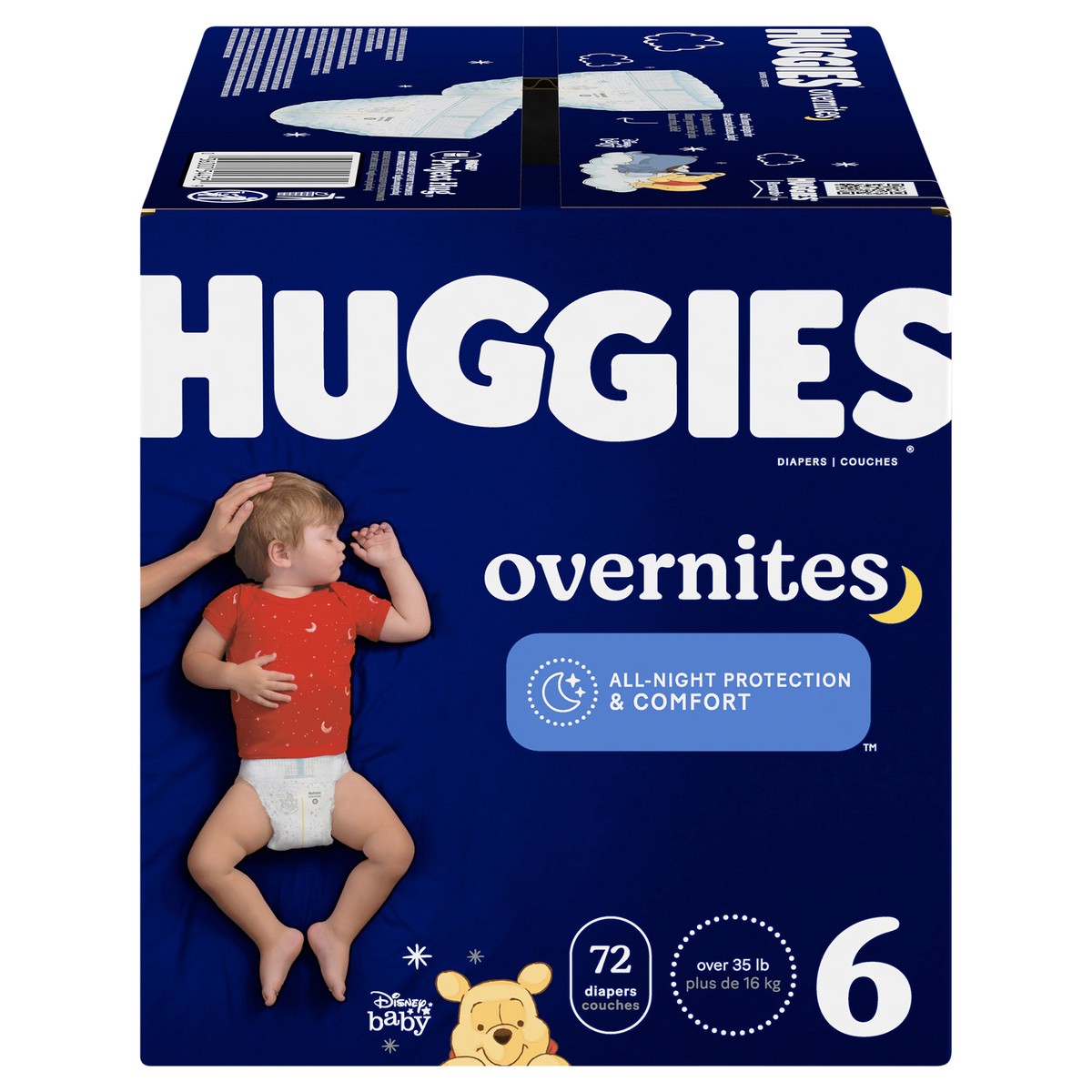 slide 1 of 9, Huggies Overnites Nighttime Baby Diapers, Size 6, 72ct, 72 ct