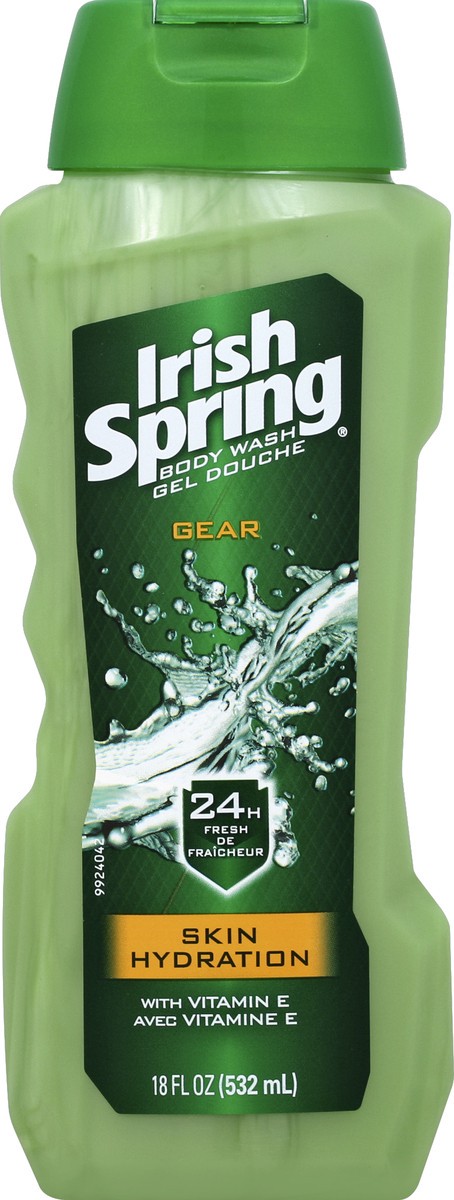 slide 5 of 6, Irish Spring Body Wash Gear Skin Hydration, 18 fl oz