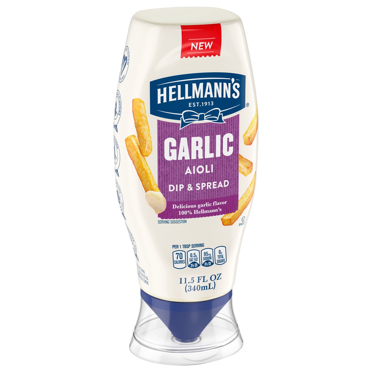 slide 2 of 9, Hellmann's Garlic Dip & Spread Garlic Aioli 11.5 oz, 11.5 fl oz