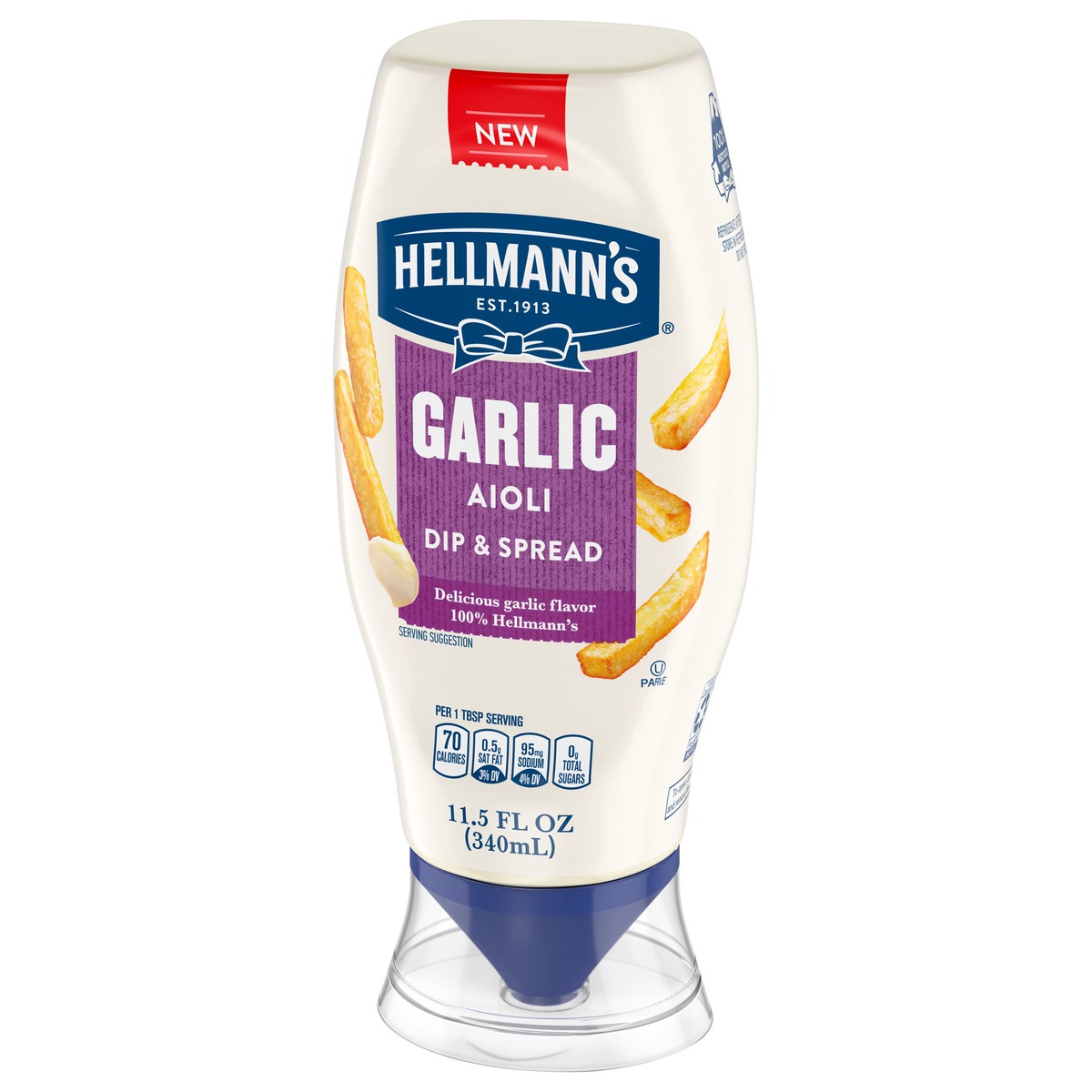 slide 9 of 9, Hellmann's Garlic Dip & Spread Garlic Aioli 11.5 oz, 11.5 fl oz