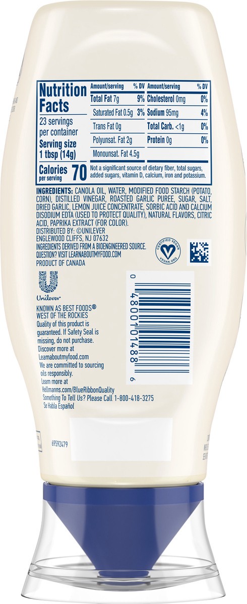 slide 3 of 9, Hellmann's Garlic Dip & Spread Garlic Aioli 11.5 oz, 11.5 fl oz