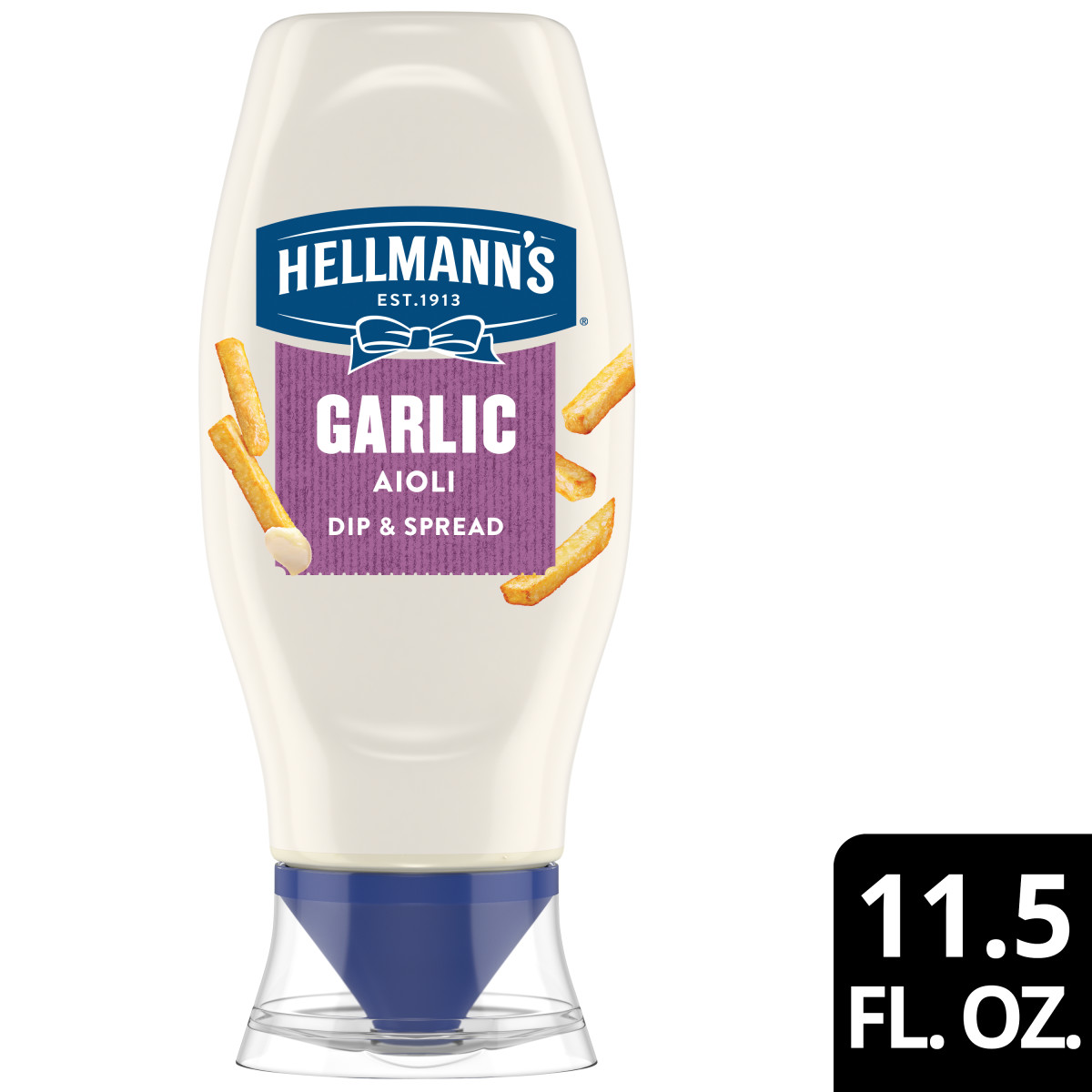 slide 1 of 9, Hellmann's Garlic Dip & Spread Garlic Aioli 11.5 oz, 11.5 fl oz