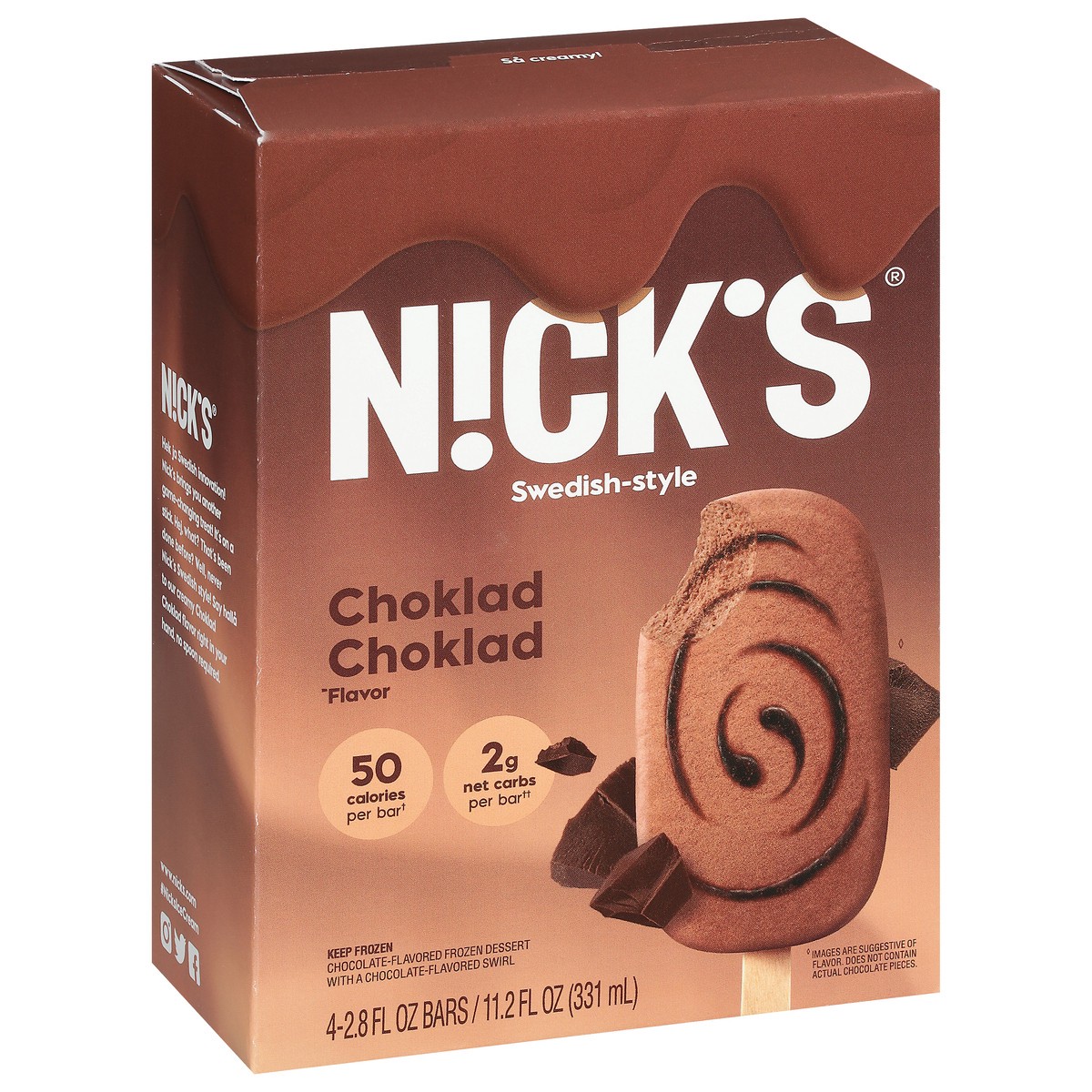 slide 2 of 9, Nick's Chocolate Pops - 4pk, 11.2 oz