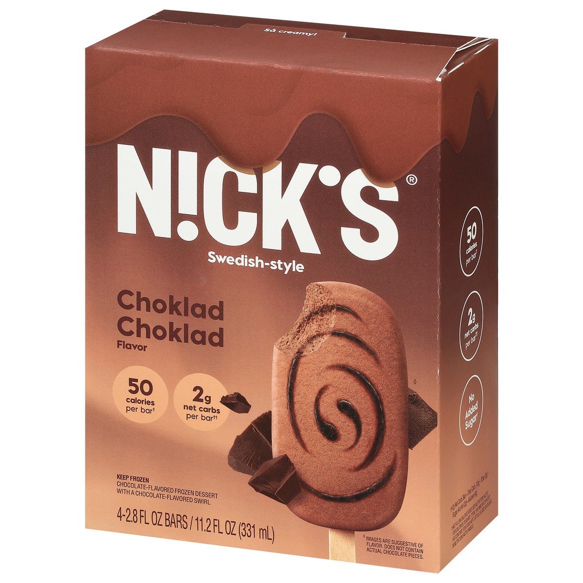 slide 6 of 9, Nick's Chocolate Pops - 4pk, 11.2 oz