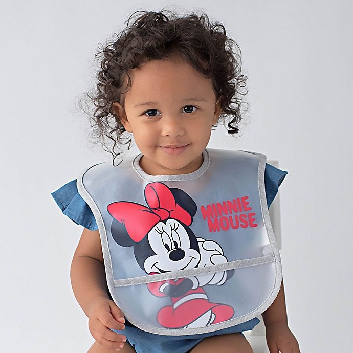 slide 2 of 2, Neat Solutions Disney Miinnie Mouse Multi-Layer Translucent Toddler Bib Set, 3 ct