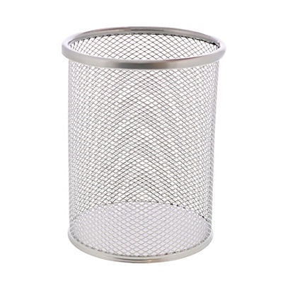 slide 1 of 1, Simplify Silver Mesh Pencil Cup, Jumbo Size