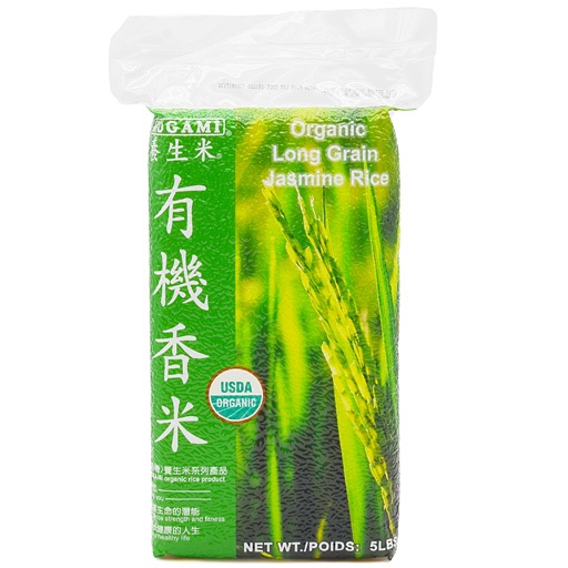slide 1 of 1, Mogami Organic Jasmine Rice, 5 lb