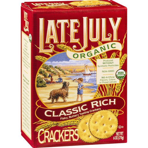 slide 2 of 8, Late July Organic Classic Crackers, 6 oz