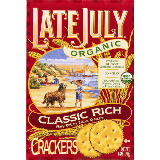 slide 4 of 8, Late July Organic Classic Crackers, 6 oz