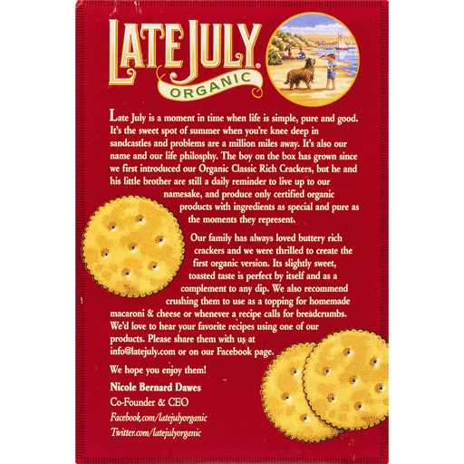 slide 7 of 8, Late July Organic Classic Crackers, 6 oz