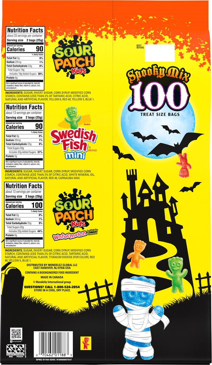 slide 5 of 9, Sour Patch Kids Mondelez Sour Patch Assorted, 2.83 lb