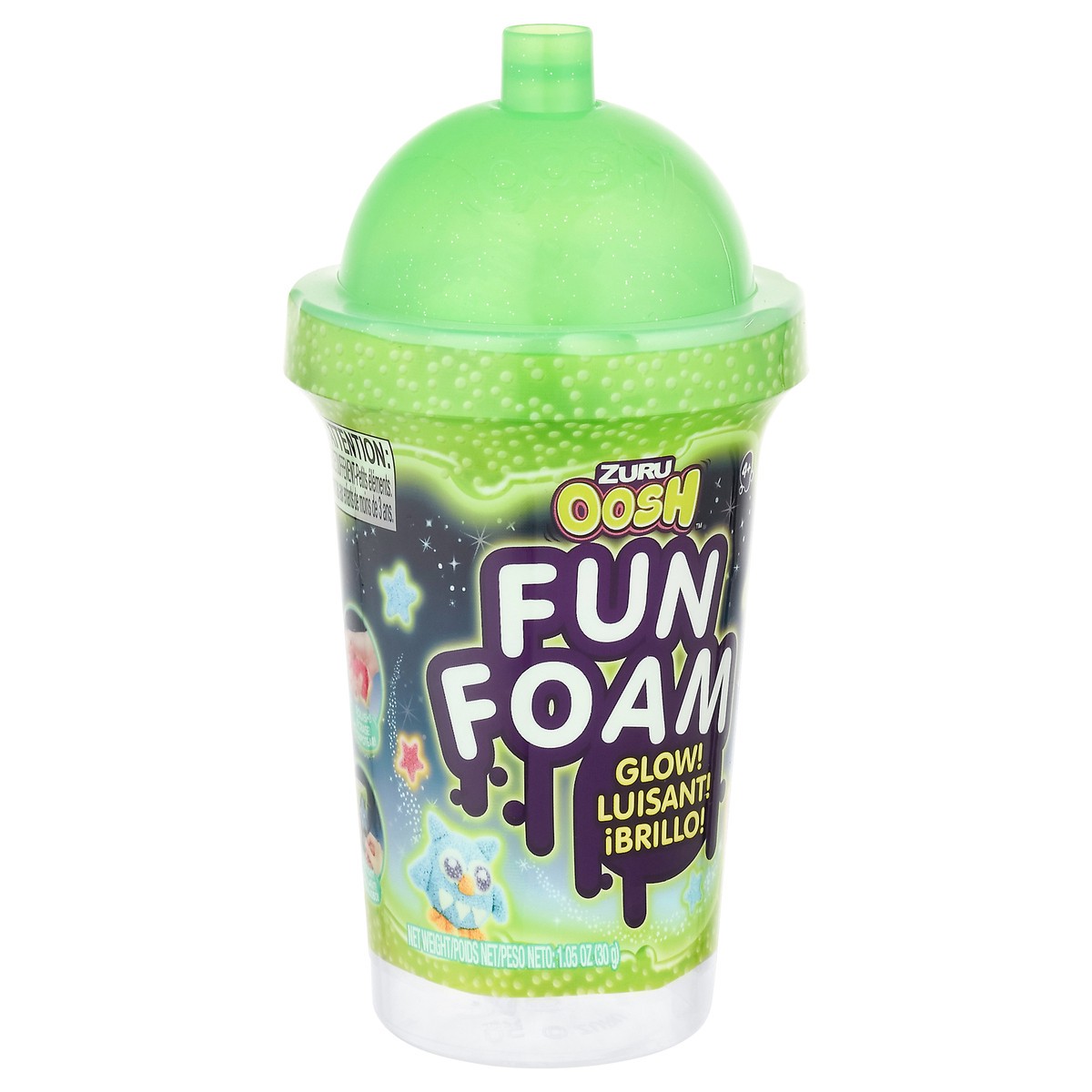 slide 2 of 9, Zuru Oosh Glow Green Fun Foam 1.05 oz, 1.05 oz