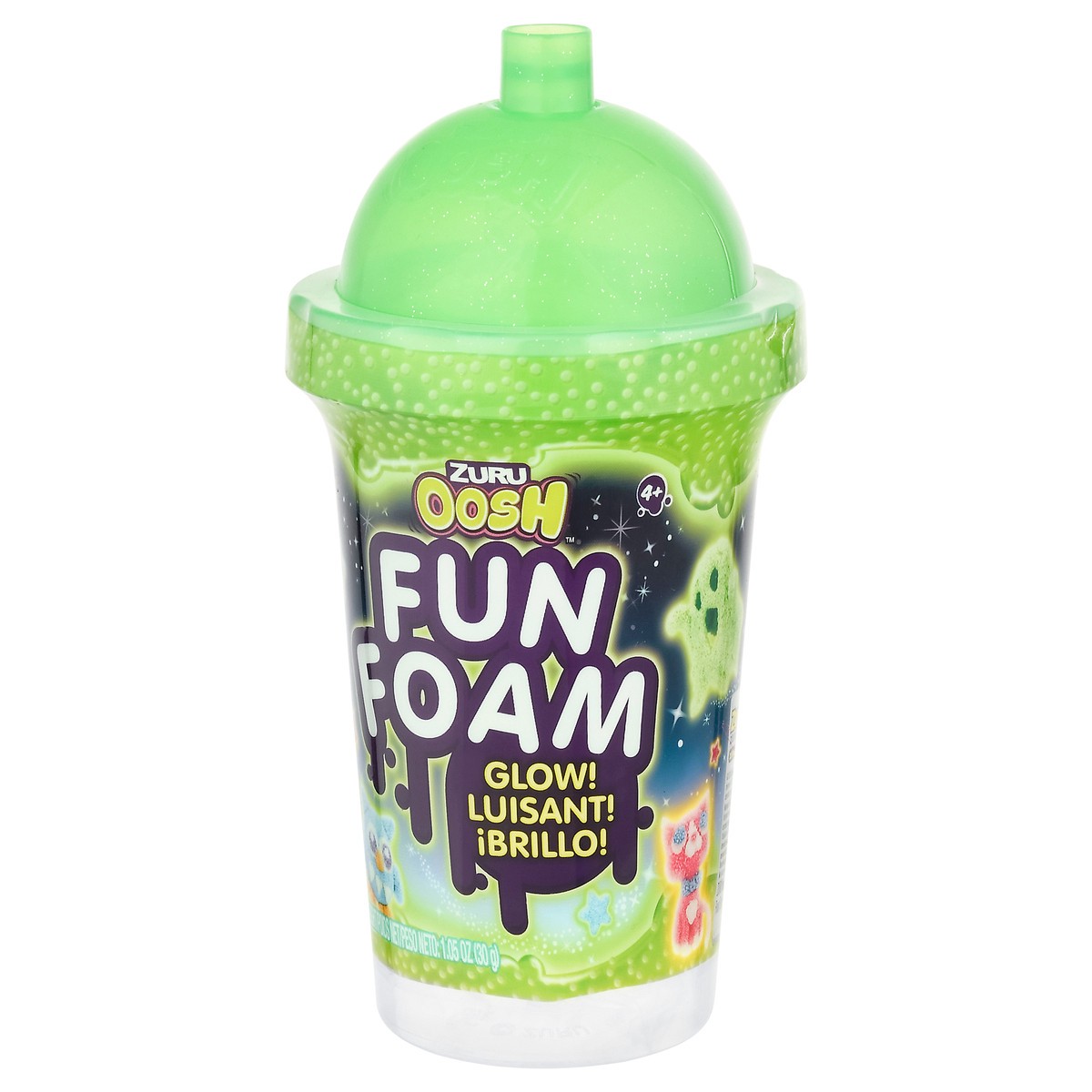 slide 3 of 9, Zuru Oosh Glow Green Fun Foam 1.05 oz, 1.05 oz