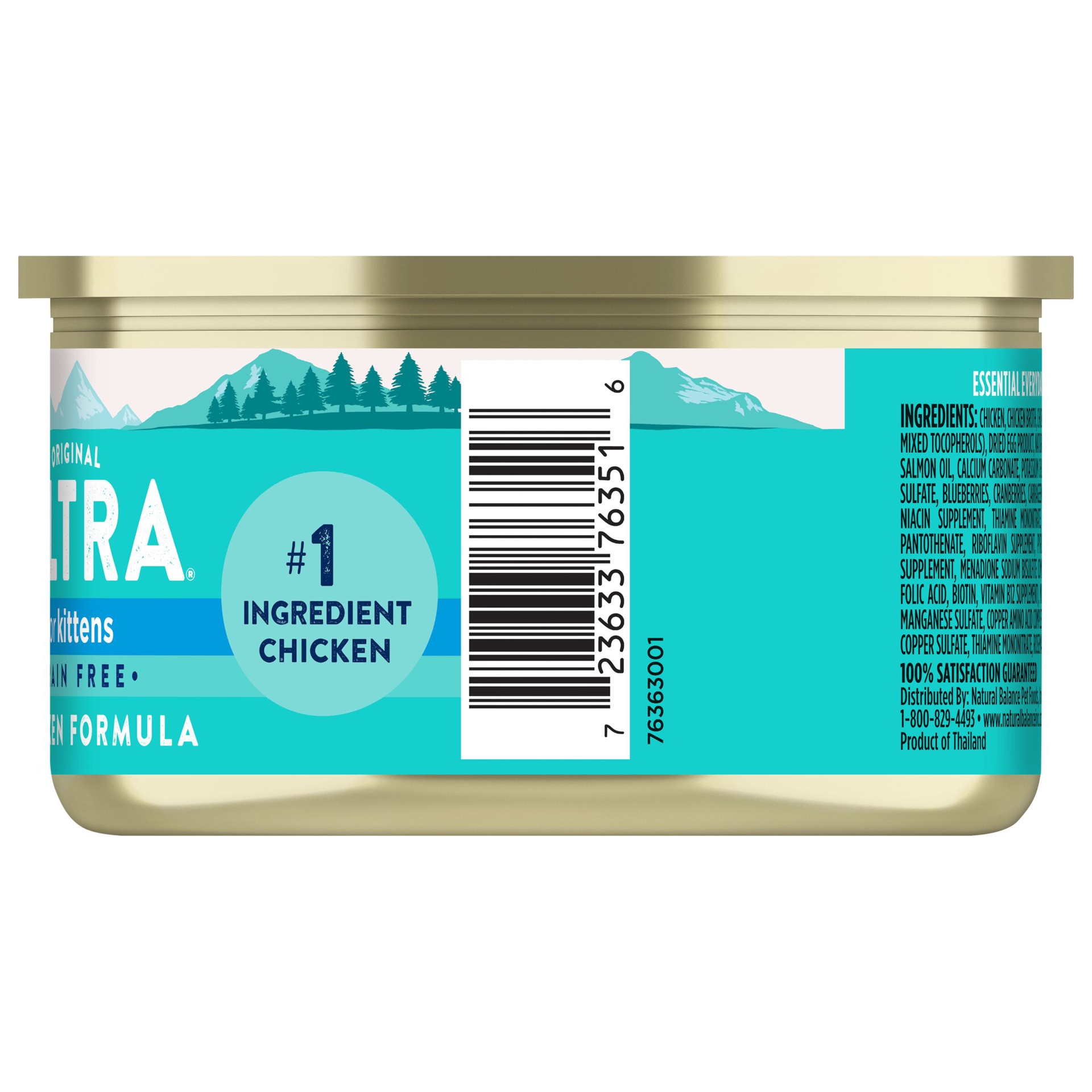 slide 2 of 5, Natural Balance Original Ultra Grain Free Wet Kitten Food, Chicken Formula, 3 oz Can, 3 oz