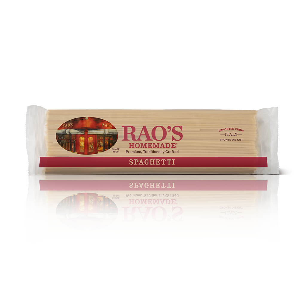 slide 1 of 1, Rao's Homemade Spaghetti Pasta, 16oz, Traditionally Crafted, Premium Quality, From Durum Semolina Flour, Traditional Bronze Die Cut, Imported from Italy, 20 oz