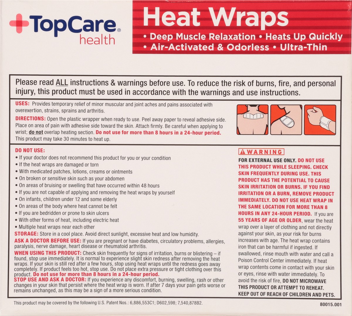 slide 7 of 14, TopCare Heat Wraps, 3 ct