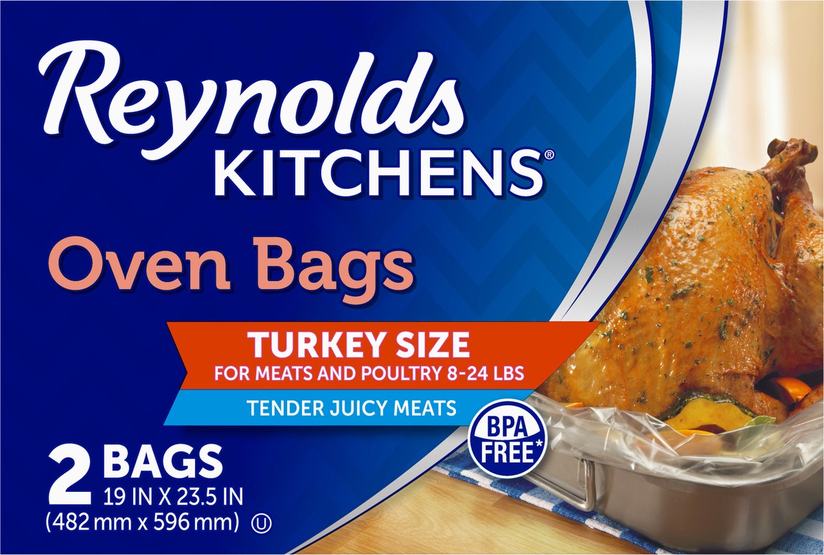 slide 4 of 11, Reynolds Kitchens Turkey Size Oven Bags 2 ea, 2 ct