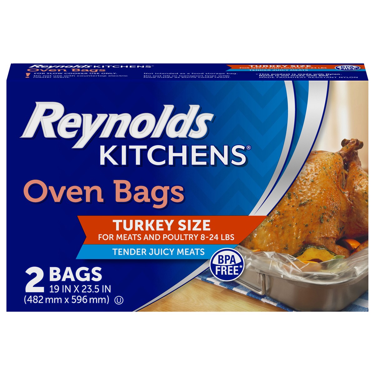 slide 1 of 11, Reynolds Kitchens Oven Bags Turkey Size 2 ea, 2 ct