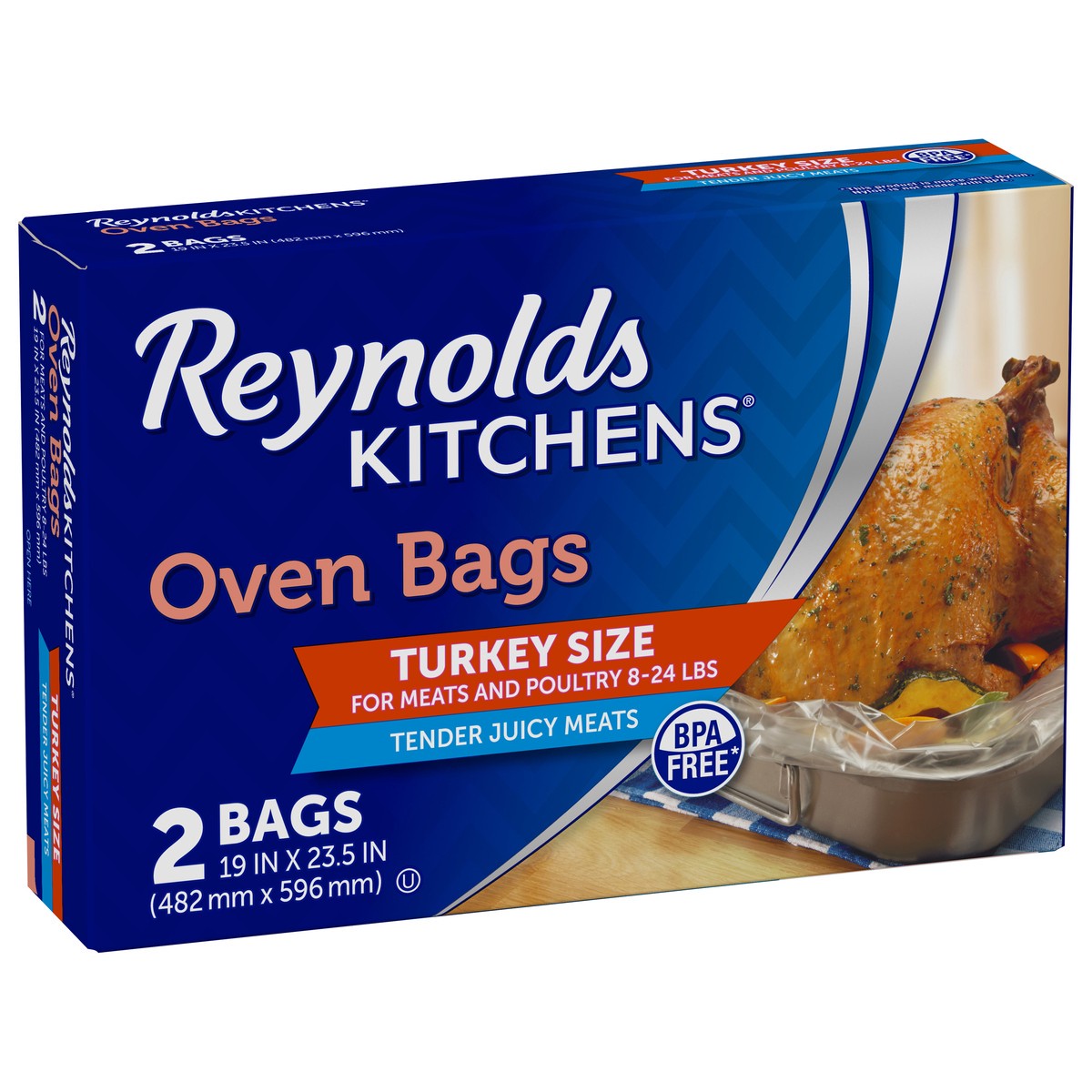 slide 10 of 11, Reynolds Kitchens Turkey Size Oven Bags 2 ea, 2 ct