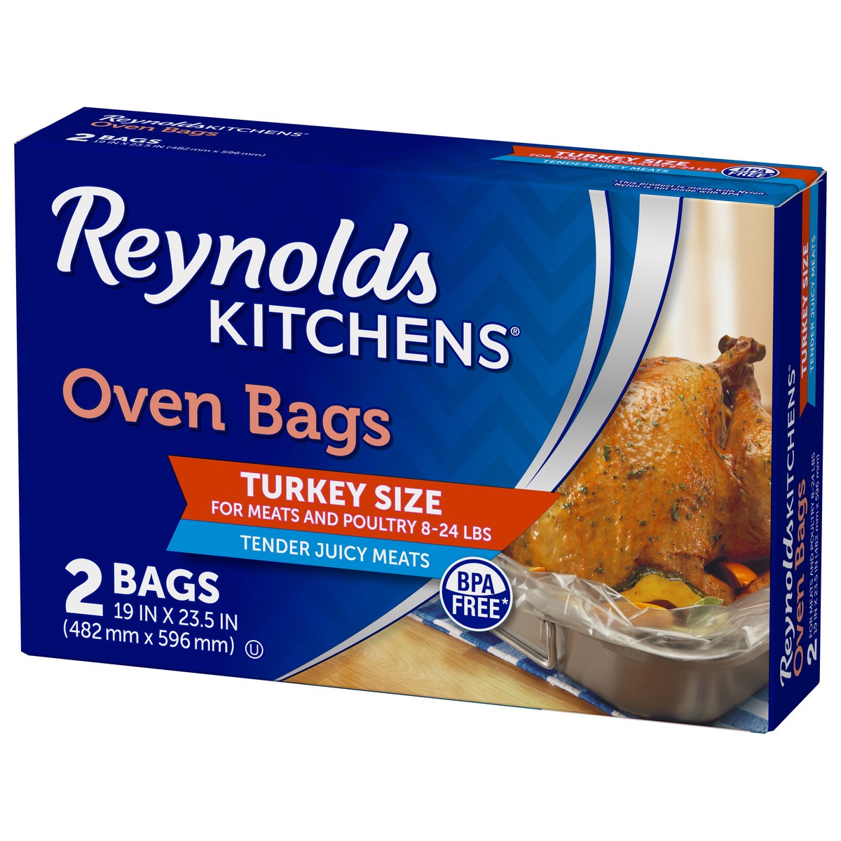 slide 11 of 11, Reynolds Kitchens Turkey Size Oven Bags 2 ea, 2 ct