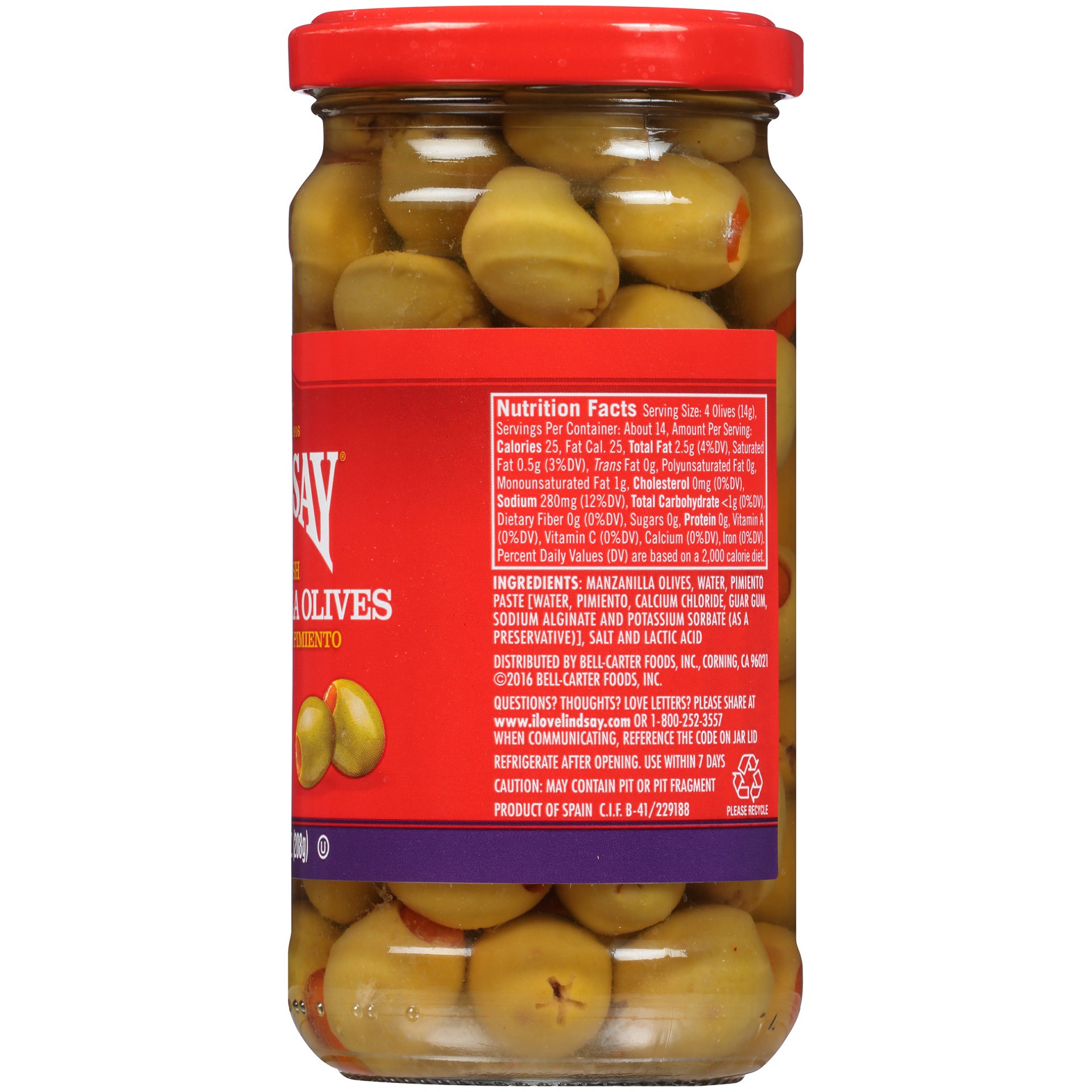 slide 3 of 6, Lindsay Pimiento Manzanilla Olives 7.3 oz, 