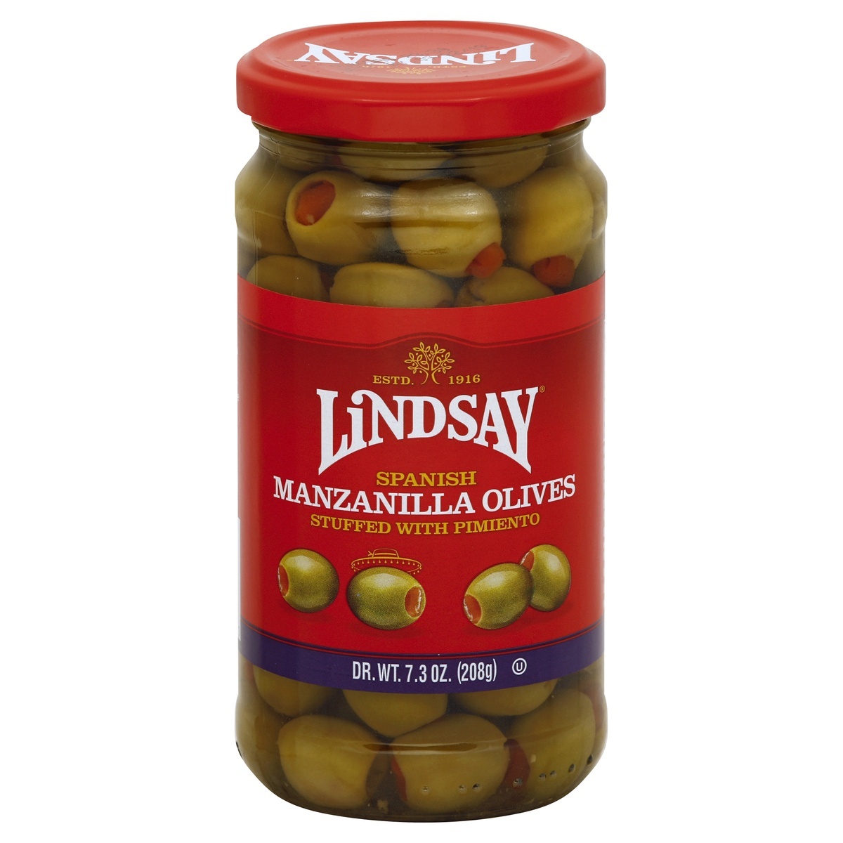 slide 1 of 6, Lindsay Pimiento Manzanilla Olives 7.3 oz, 