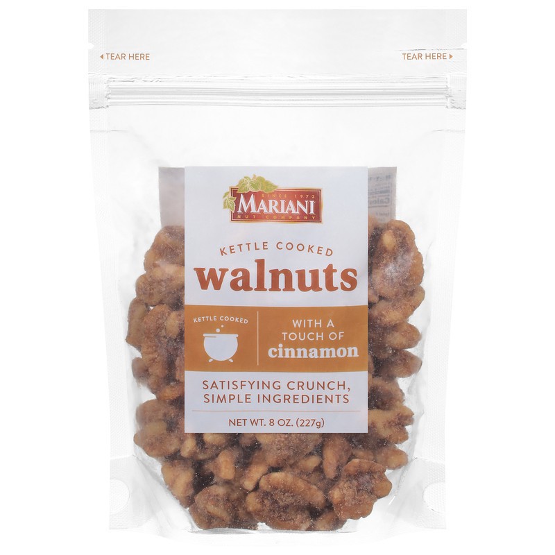 slide 1 of 5, Mariani Kettle Cooked Cinnamon Walnuts 8 oz, 8 oz