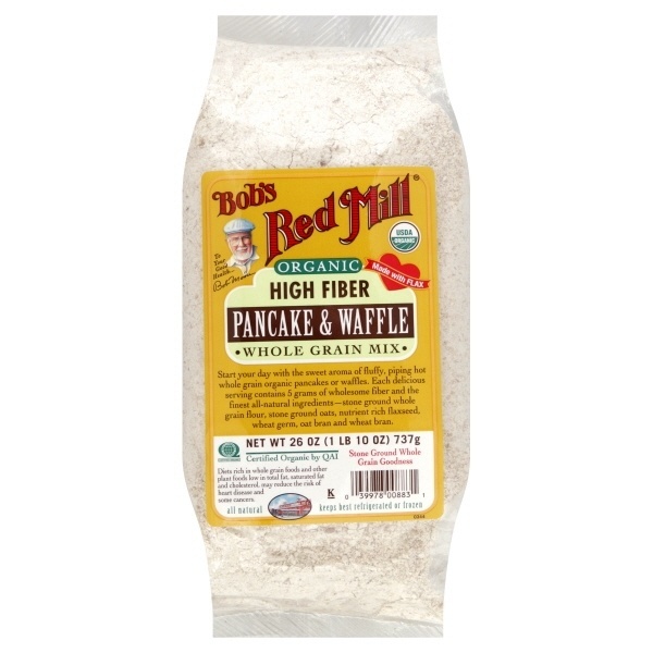 slide 1 of 1, Bob's Red Mill Pancake & Waffle Mix, Organic, High Fiber, 26 oz