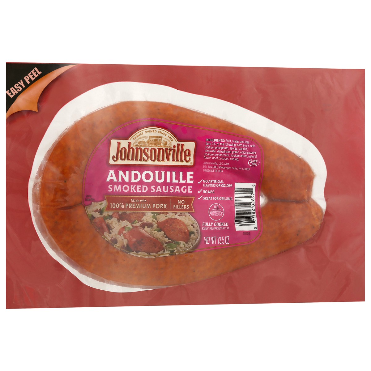 slide 9 of 9, Johnsonville Andouille Sausage, 13.5 oz