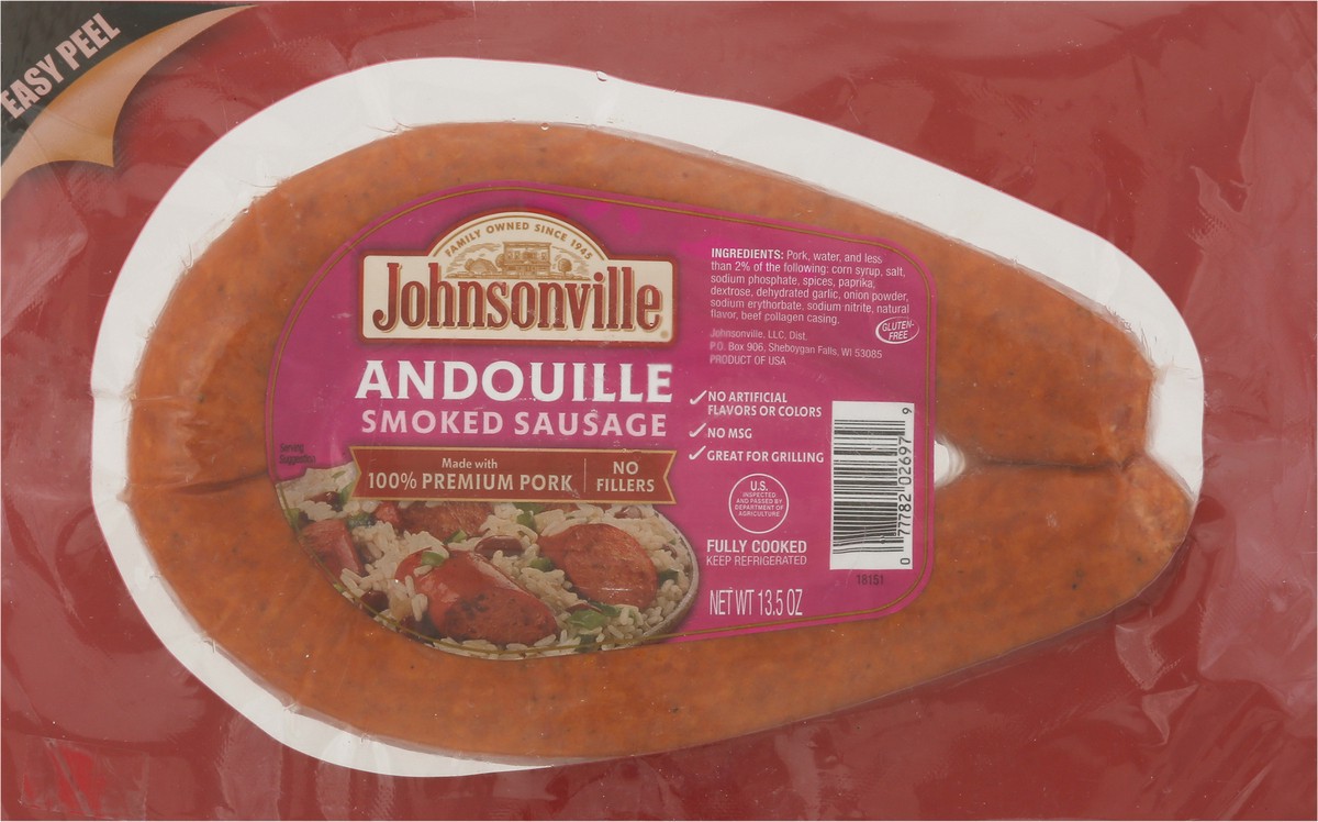 slide 5 of 9, Johnsonville Andouille Sausage, 13.5 oz