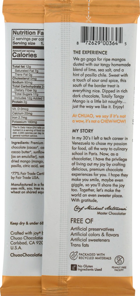 slide 8 of 9, Chuao Chocolatier Totally Tangy Mango Dark Chocolate Bar - 2.8 oz, 2.8 oz