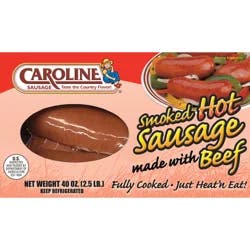 Caroline Smoked Hot Beef Sausage