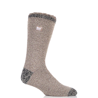 slide 3 of 5, Heat Holders Men's Thermal Crew Sock - Clay/Black Twist, 1 ct