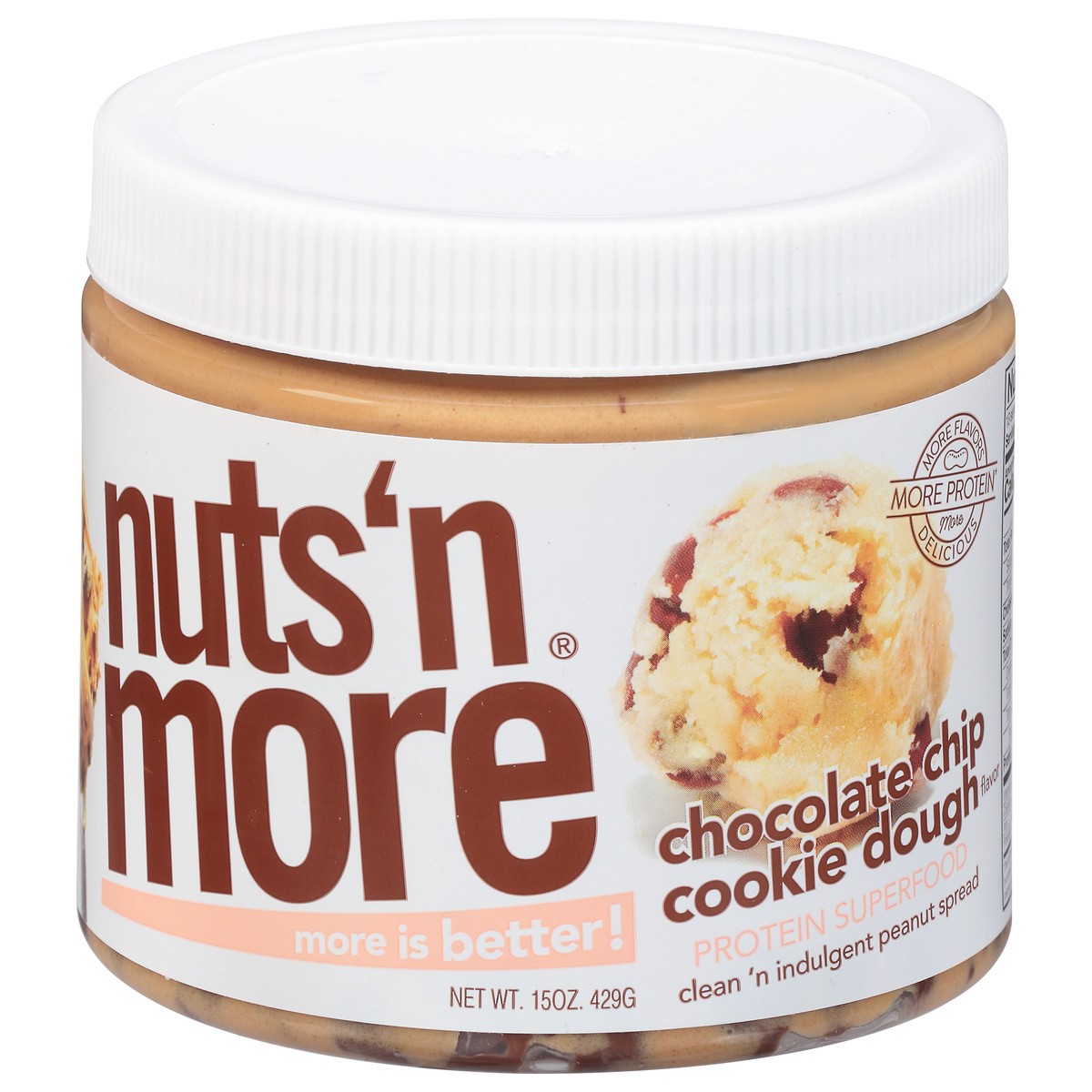 slide 4 of 4, Nuts 'N More Chocolate Chip Cookie Dough Peanut Spread 15 oz, 15 oz