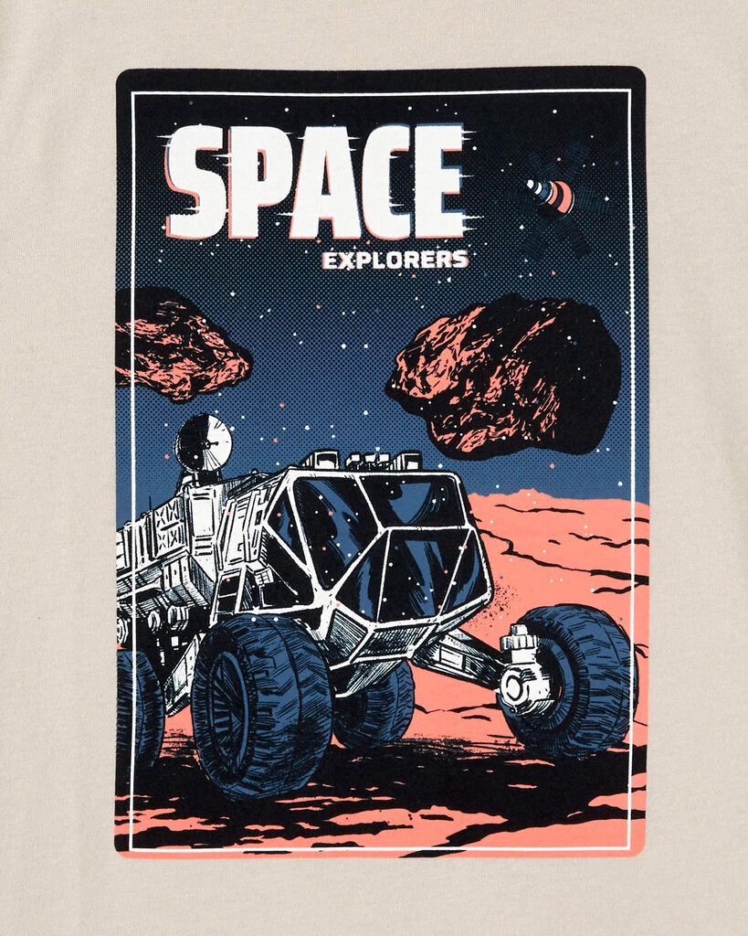 slide 2 of 2, Carter's Kid Space Explorers Graphic Tee Khaki S, 1 ct