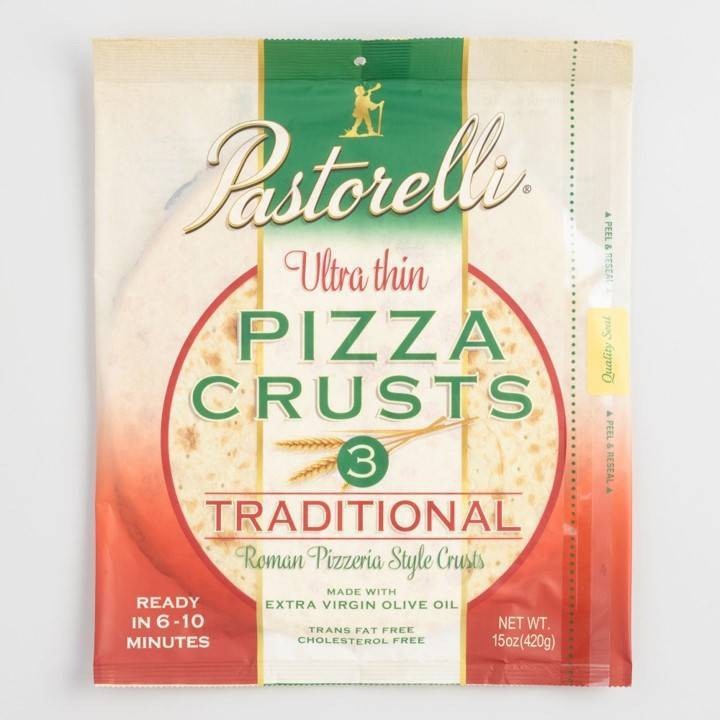 slide 1 of 1, Pastorelli Pizza Crusts Traditional Ultra Thin, 15 oz