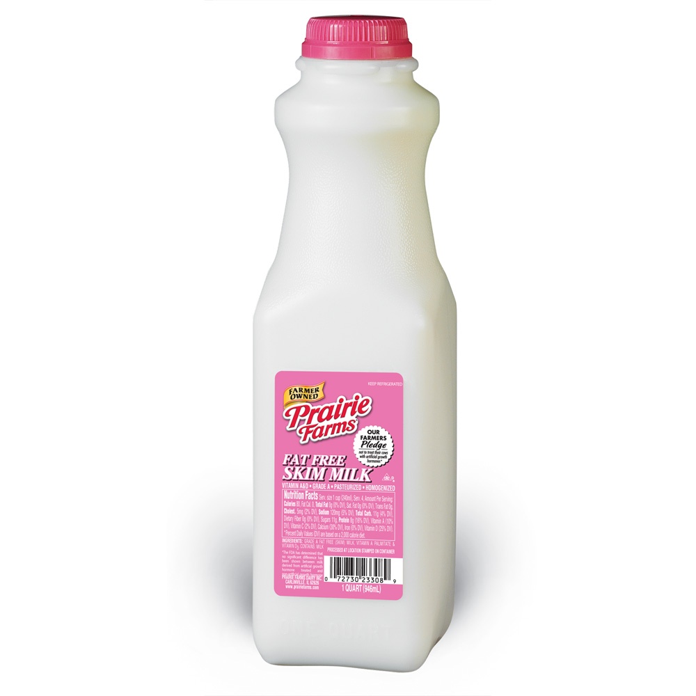 slide 1 of 1, Prairie Farms Prairie Farms Fat Free Skim Milk, 32 oz