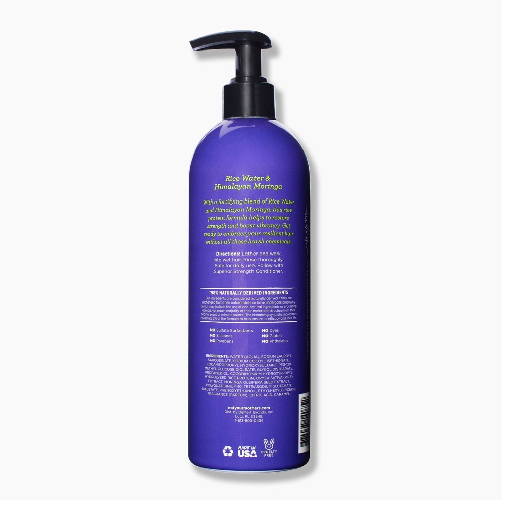 slide 2 of 5, Not Your Mother's Naturals Superior Strength Rice Water & Himalayan Moringa Shampoo 15.2 fl oz, 15.20 fl oz