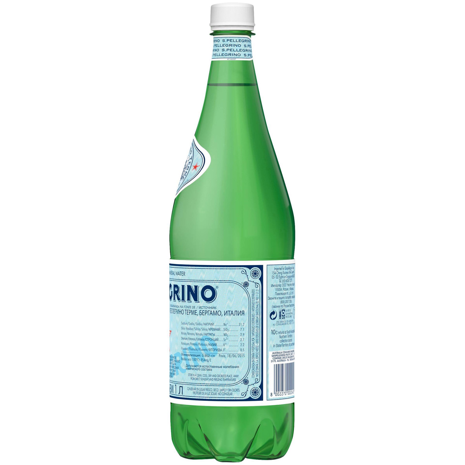 slide 3 of 9, S.Pellegrino Sparkling Natural Mineral Water, 33.8 Fl Oz (1 L) Plastic Bottle, 33.8 oz