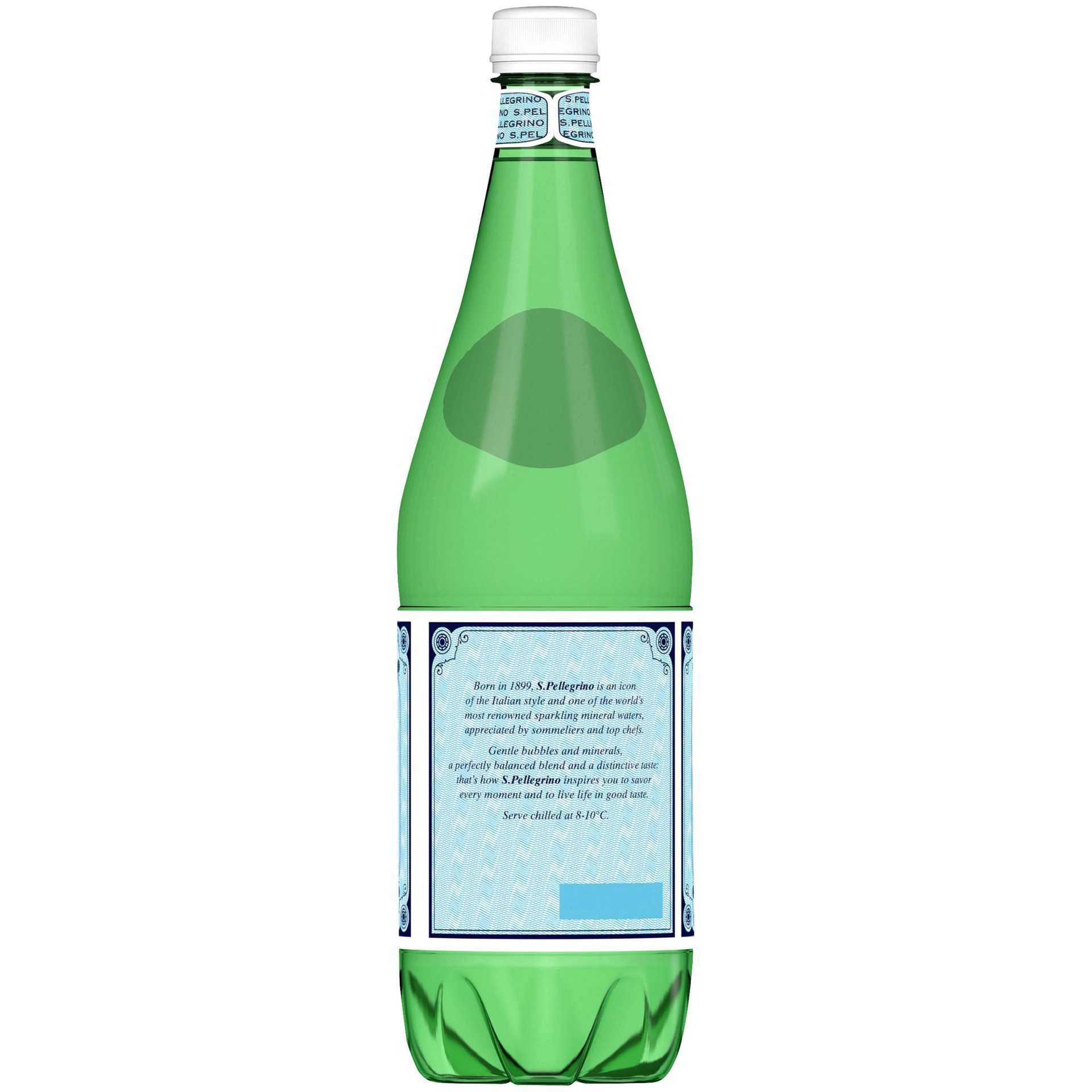 slide 6 of 9, S.Pellegrino Sparkling Natural Mineral Water, 33.8 Fl Oz (1 L) Plastic Bottle, 33.8 oz